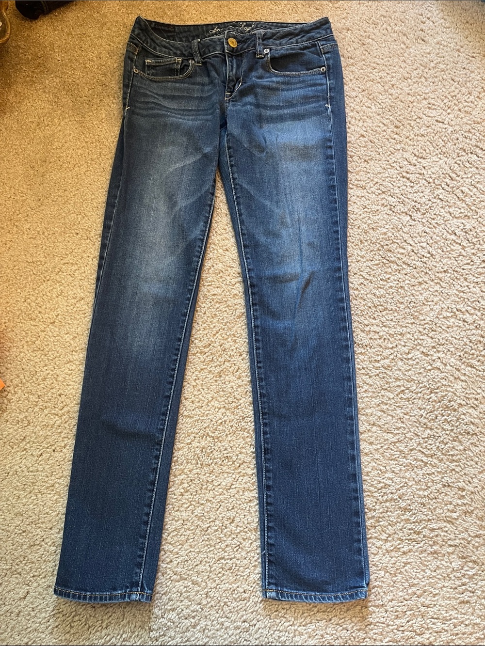American Eagle Stretch Skinny Jeans Dark Blue